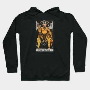 The Devil tarot card (distressed) Hoodie